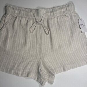 Time & Tru Women's Linen Blend Pull On Shorts Size XL 16-18